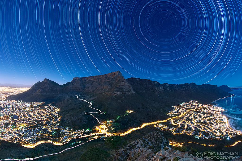 Star Trails above Table Mountain