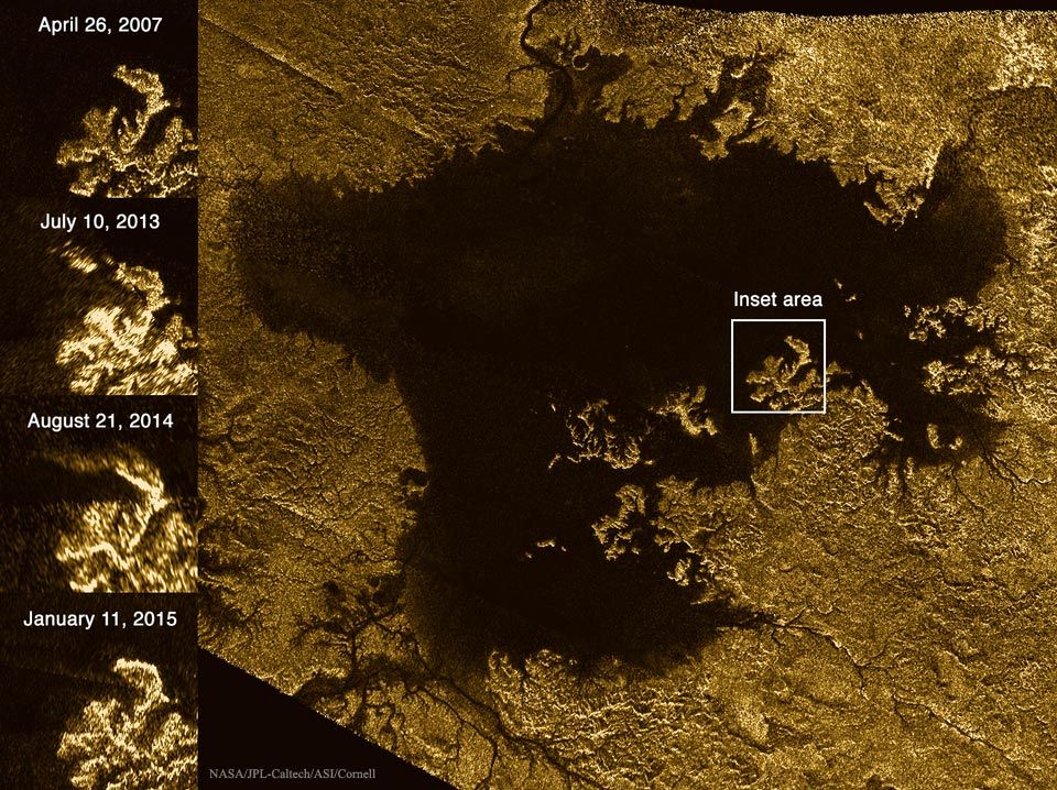Lacs sur Titan (lune de Saturne)
