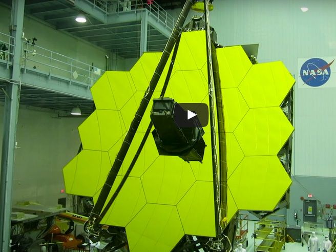 Webb Telescope Mirror Rises after Assembly