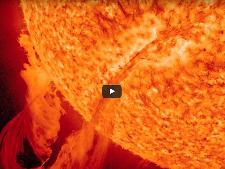 A Huge Solar Filament Erupts