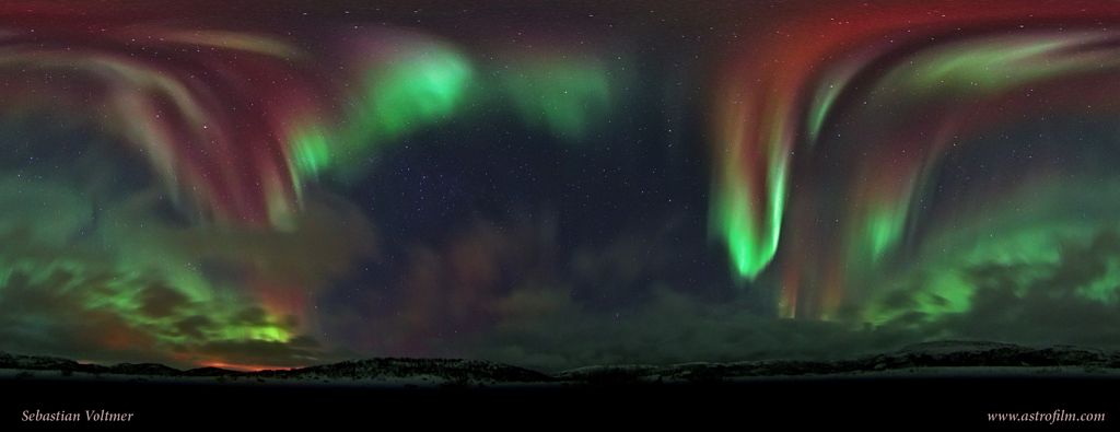 A Full Sky Aurora Over Norway