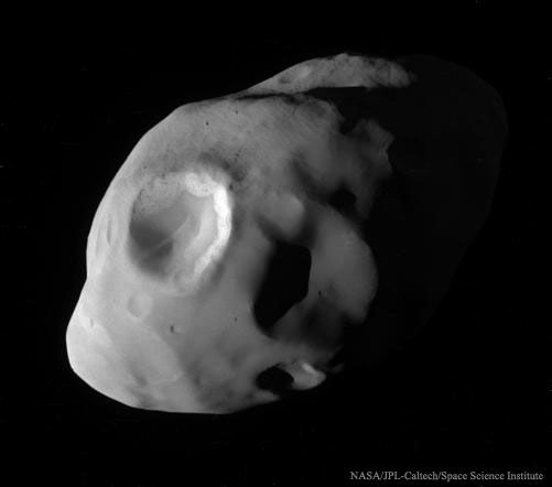 Pandora Close-up at Saturn