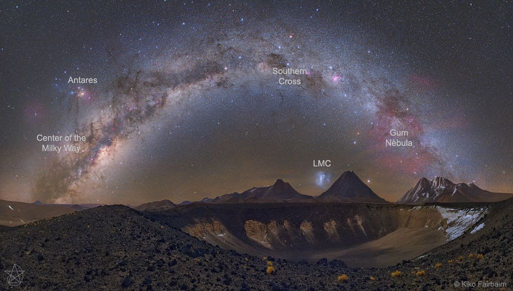 Milky Way over Chilean Volcanoes