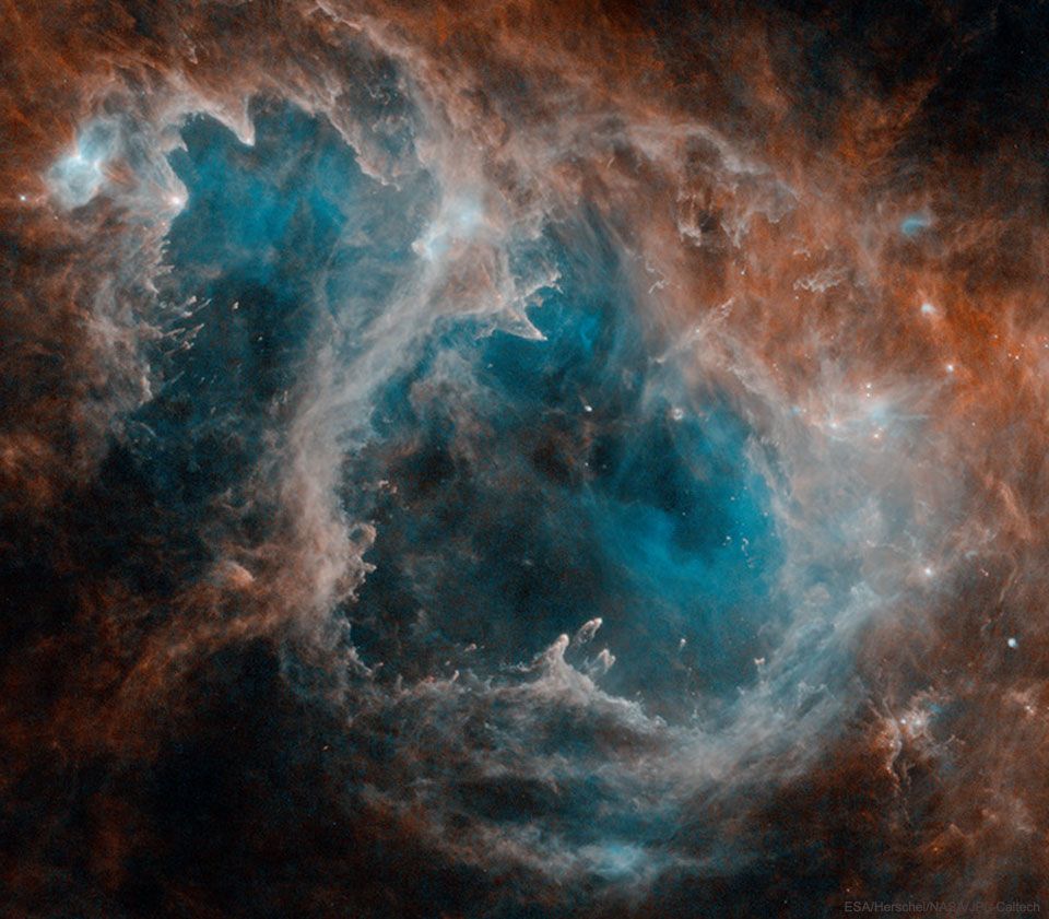 The Soul Nebula in Infrared from Herschel