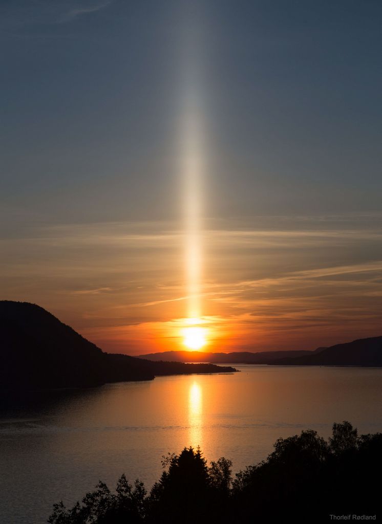 A Sun Pillar over Norway