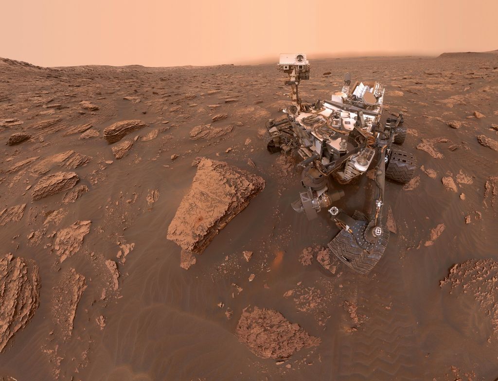 Selfie poussiereux de Curiosity