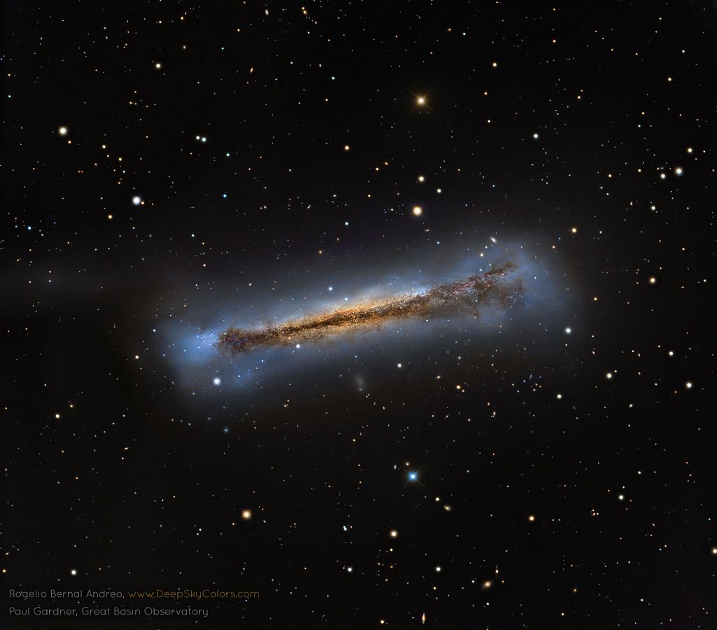 NGC 3628: Sideways Spiral Galaxy