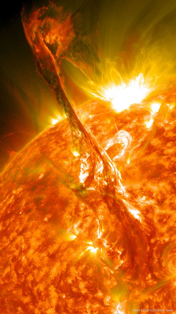 A Solar Filament Erupts