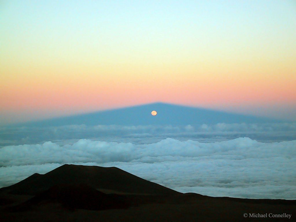 Moonrise Through Mauna Kea's Shadow