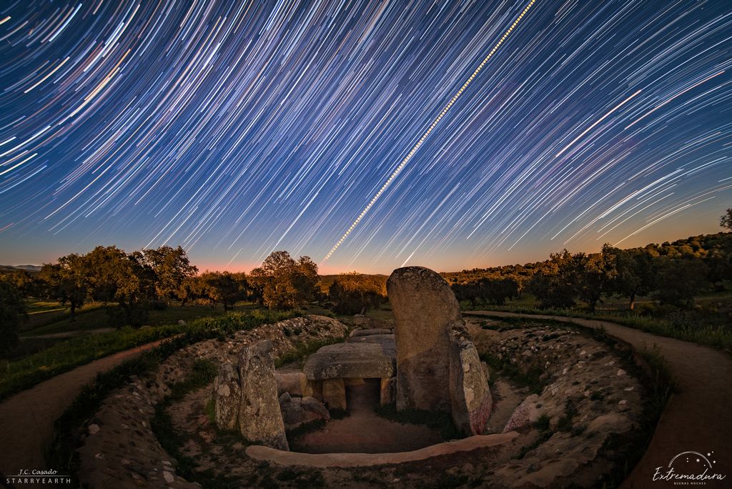 Star Trails and the Equinox Sunrise