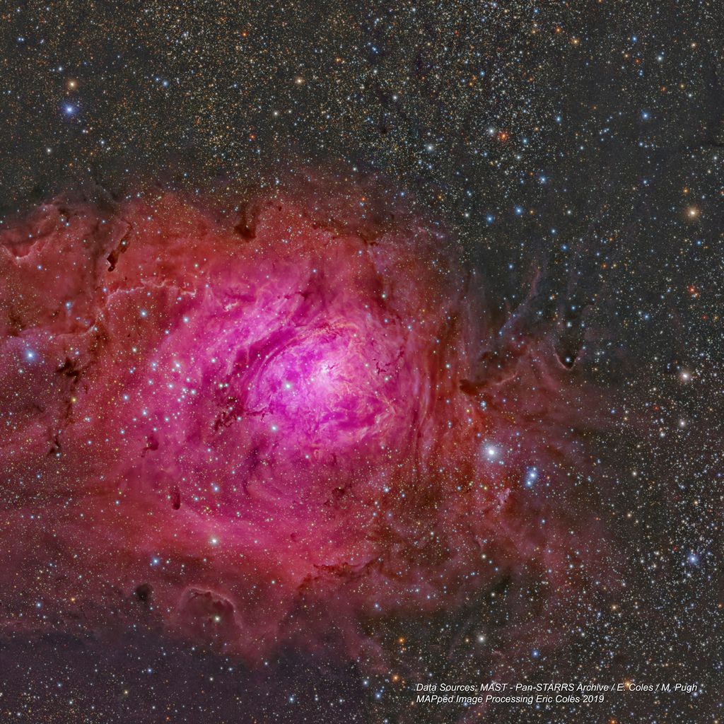 Nebuleuse du Lagon par Pan-STARRS