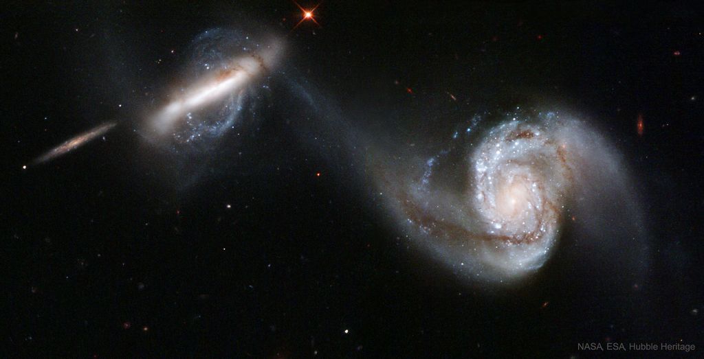 Arp 87: Merging Galaxies from Hubble