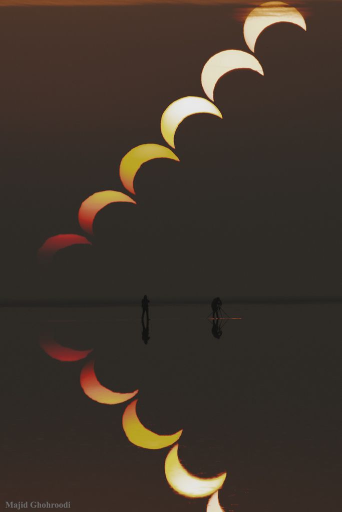 Sequence d'une eclipse solaire partielle