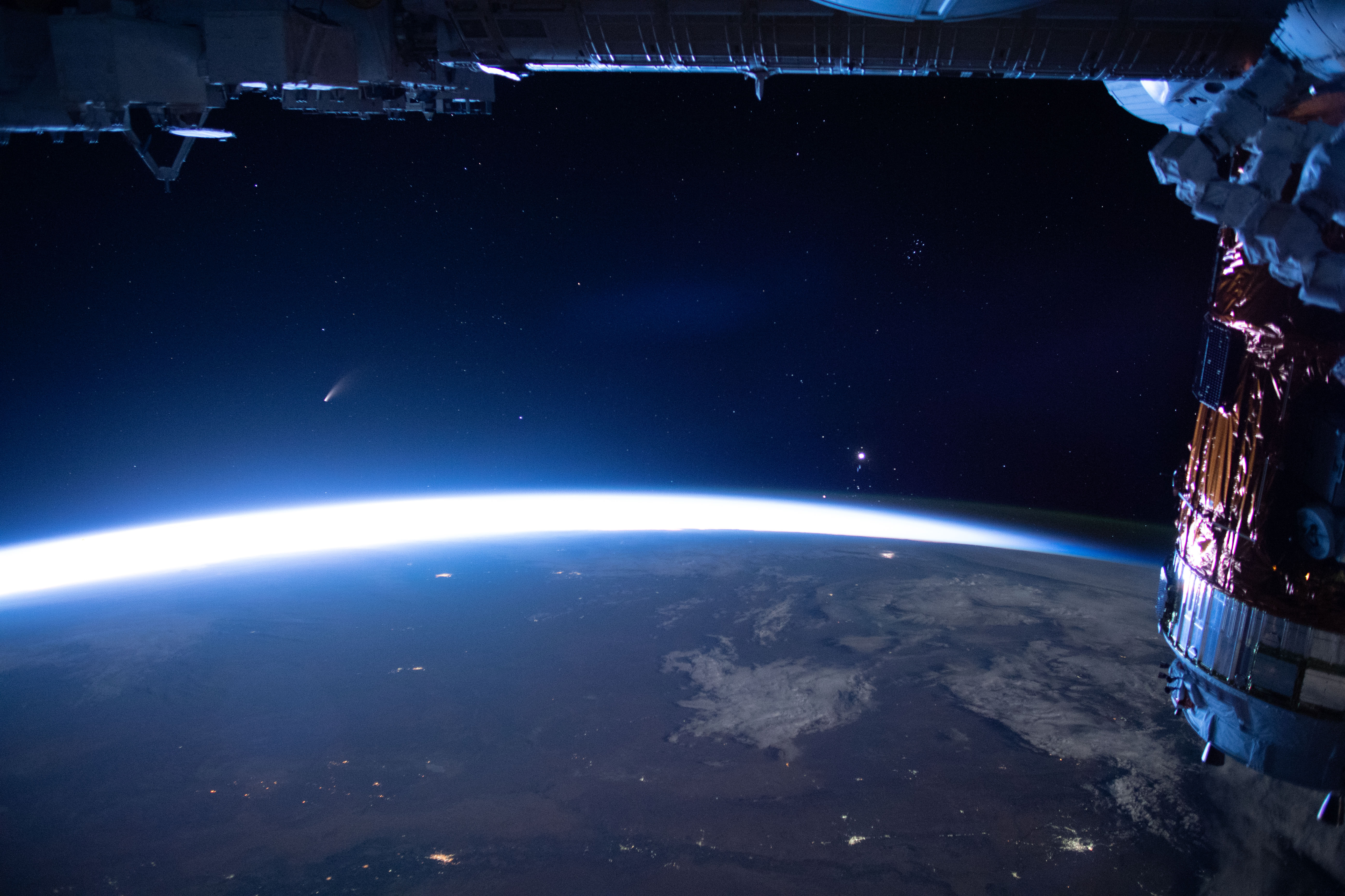 Comet NEOWISE from the ISS