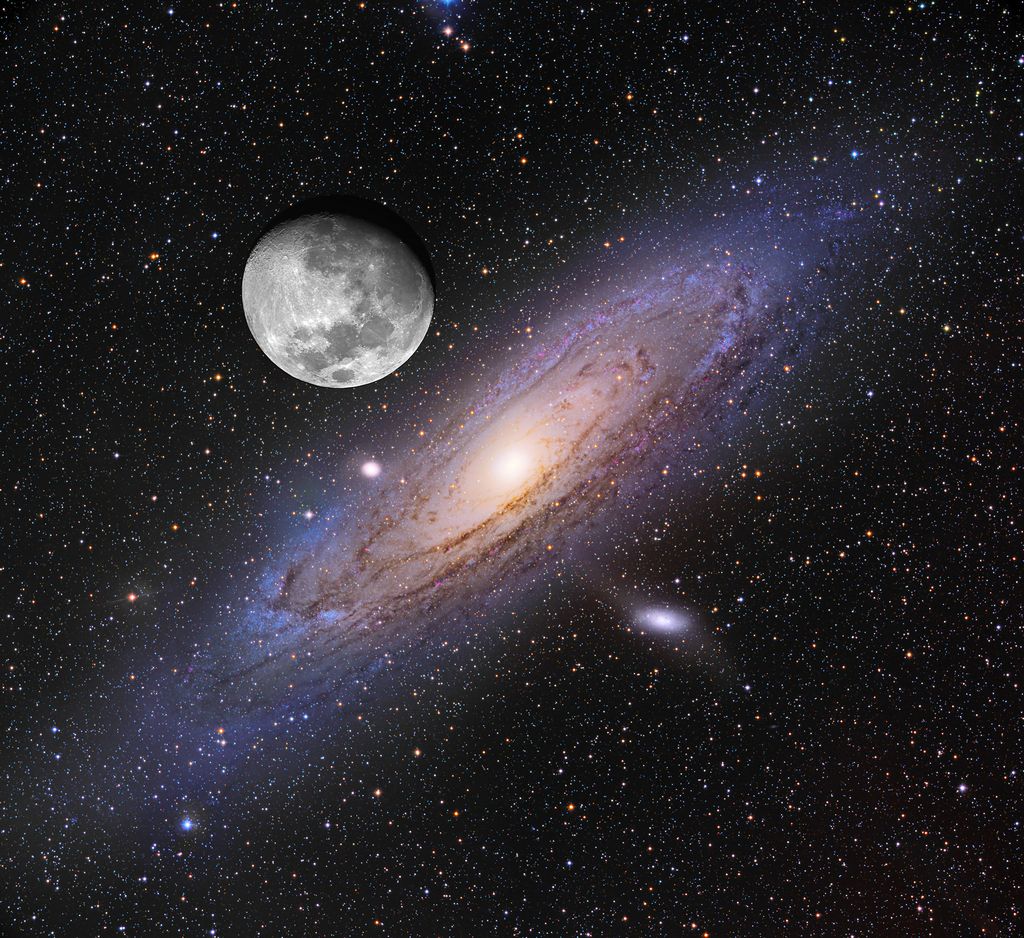 Moon over Andromeda