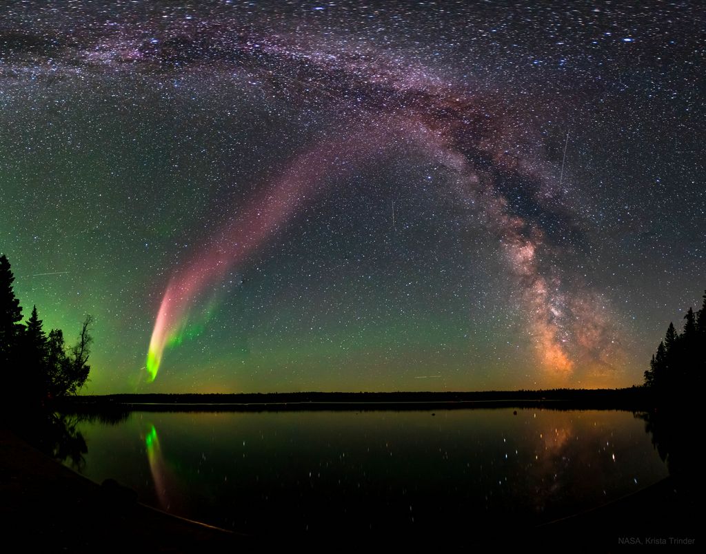 A Glowing STEVE and the Milky Way