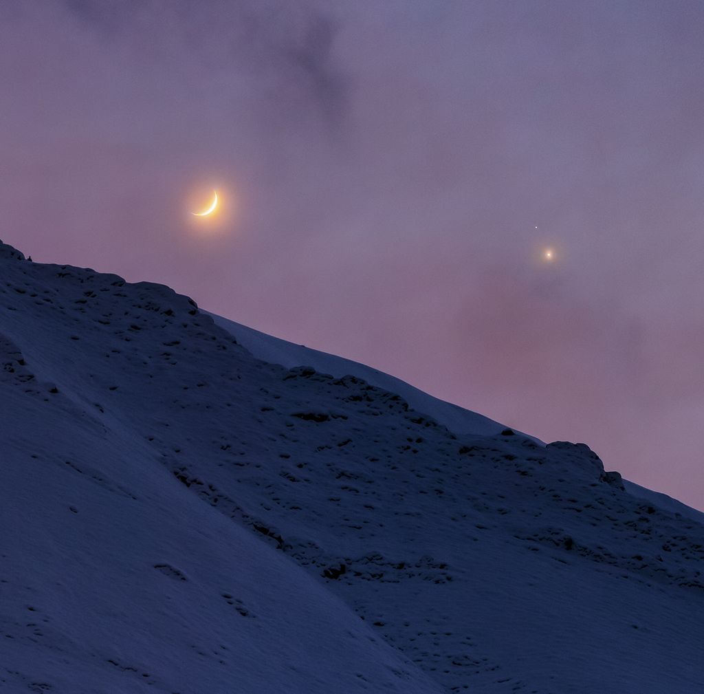 Conjunction after Sunset