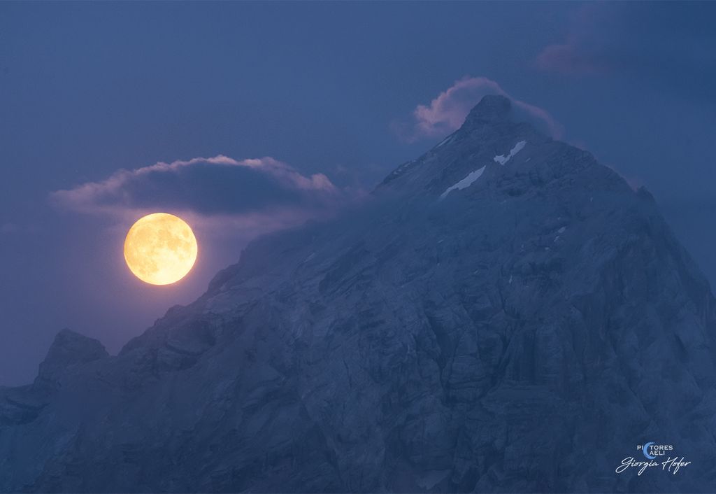 A Blue Hour Full Moon