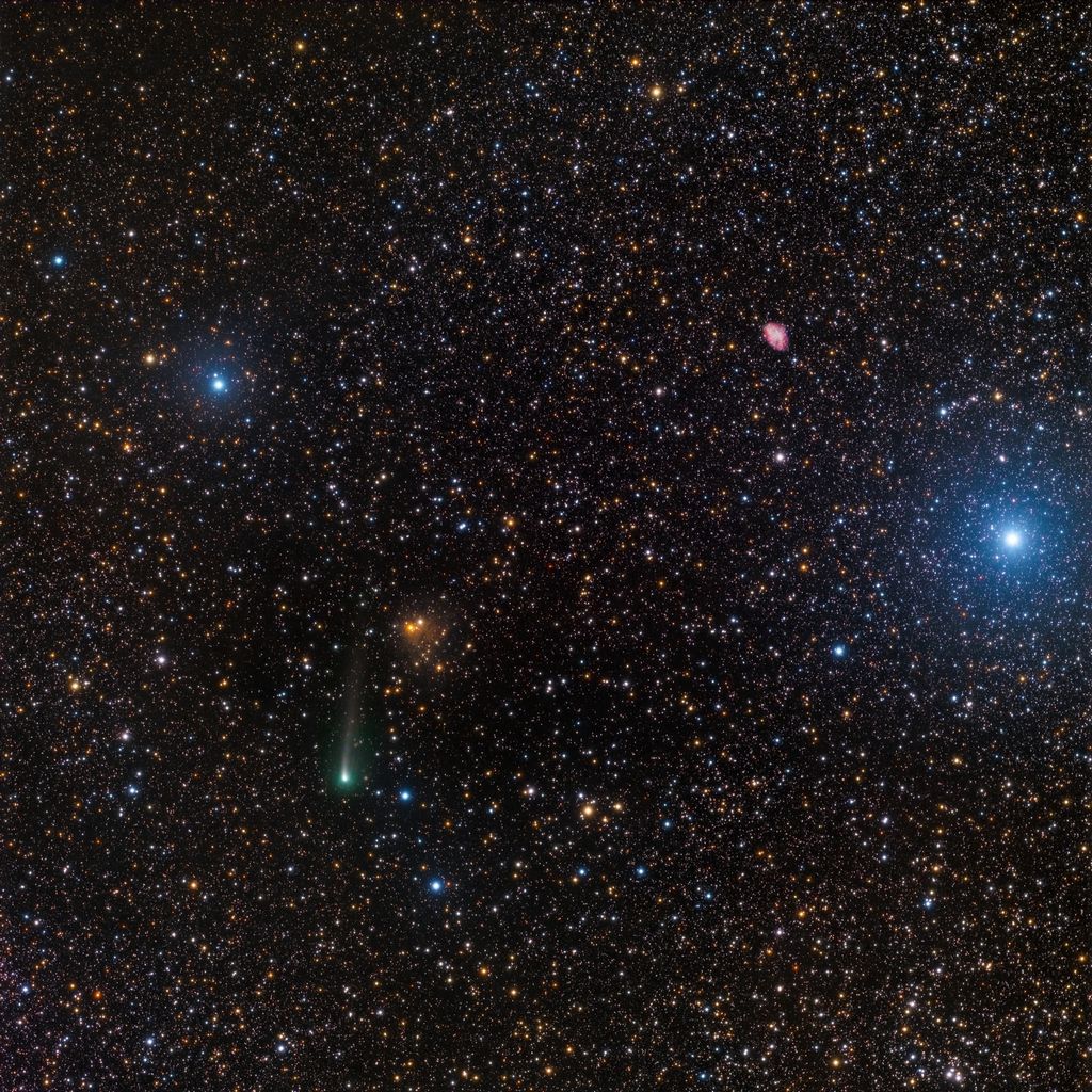 Une comète et un crabe