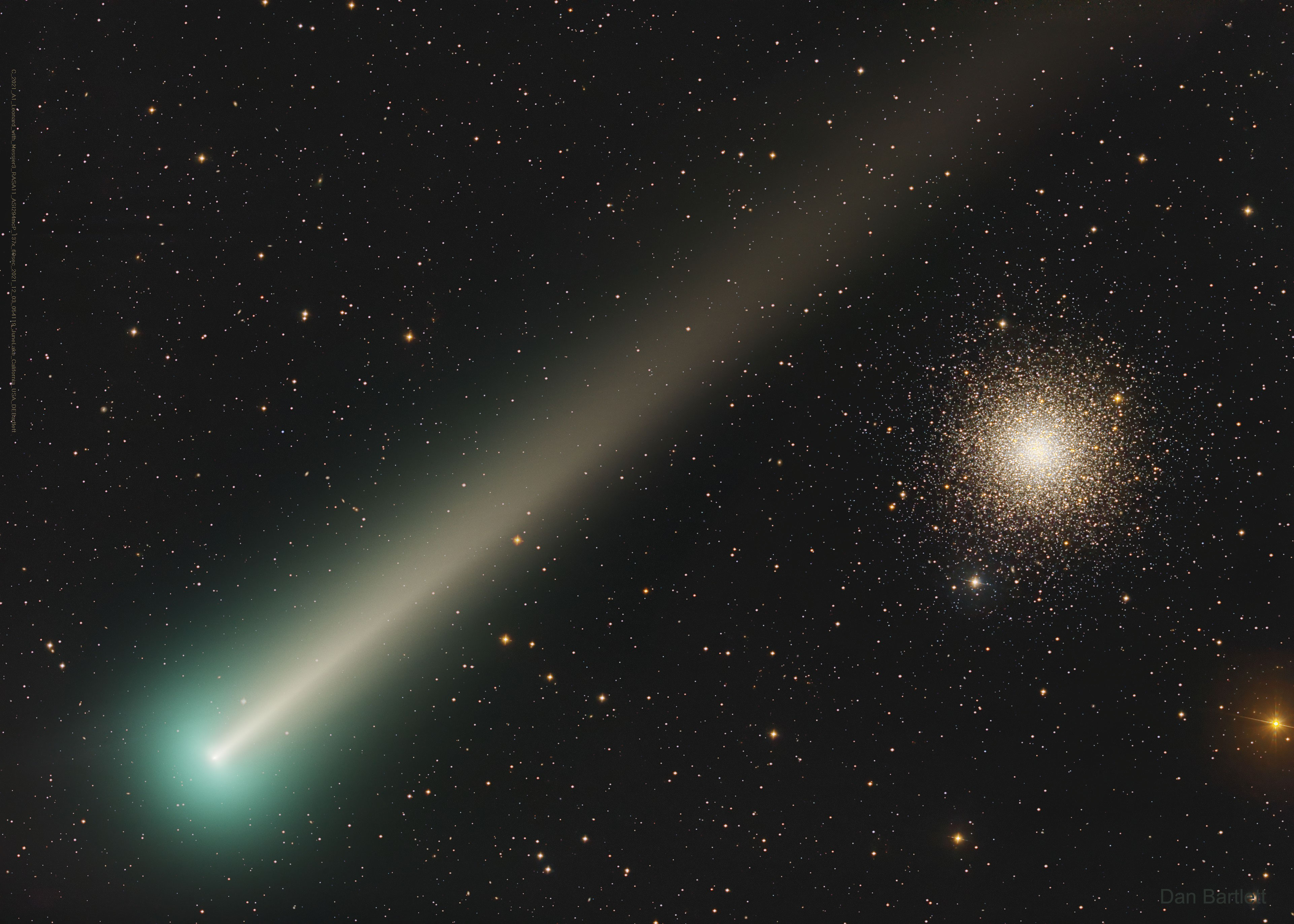 Comet Leonard Before Star Cluster M3