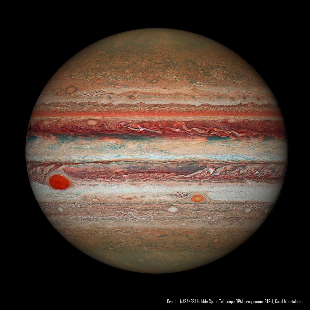 Jupiter de Hubble et le rétrécissement de la grande tache rouge