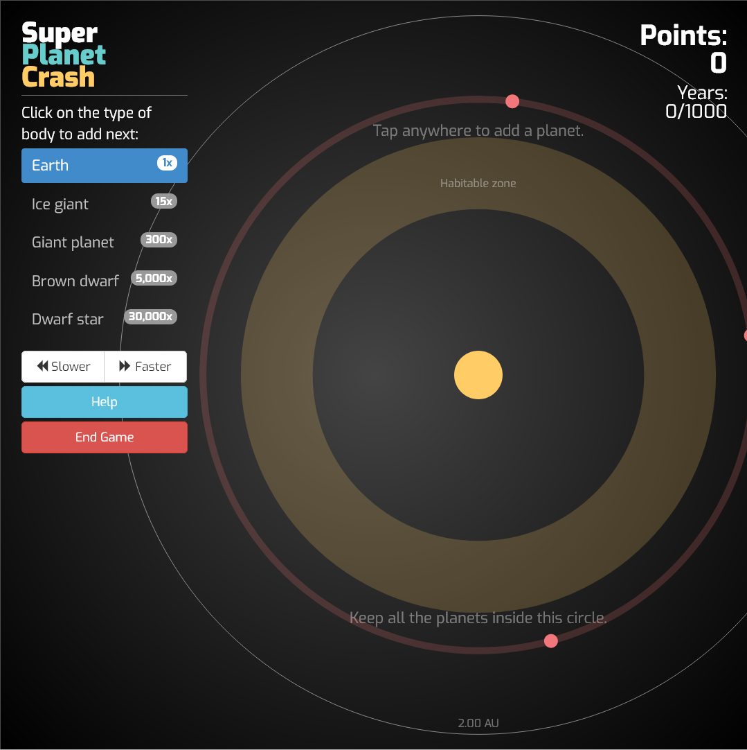Game: Super Planet Crash