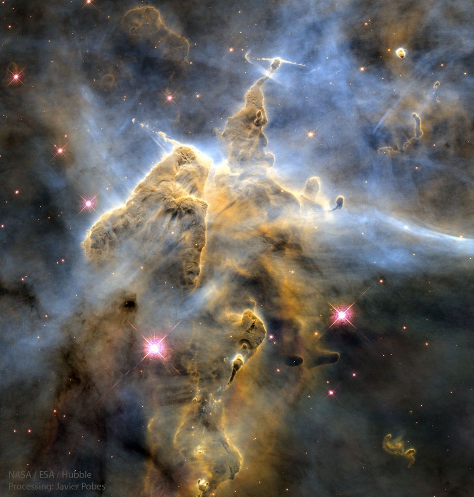 Mountains of Dust in the Carina Nebula