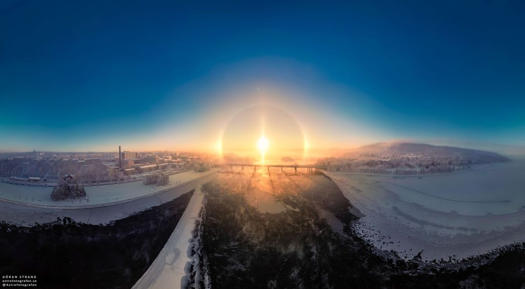 Sun Halo at Sixty-three Degrees North