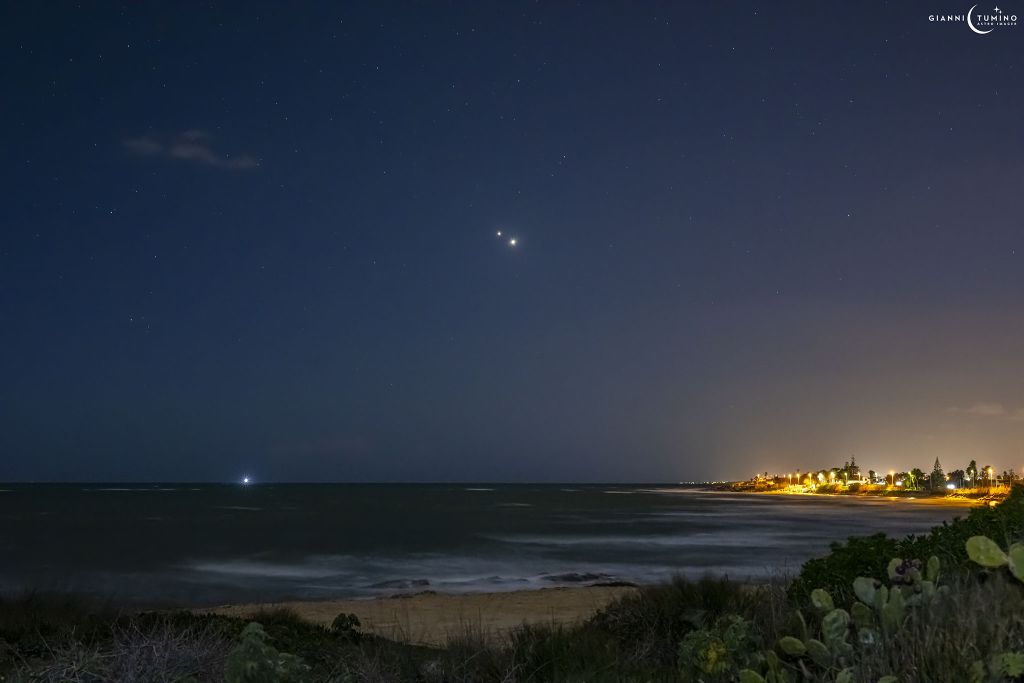 Jupiter and Venus over Italy