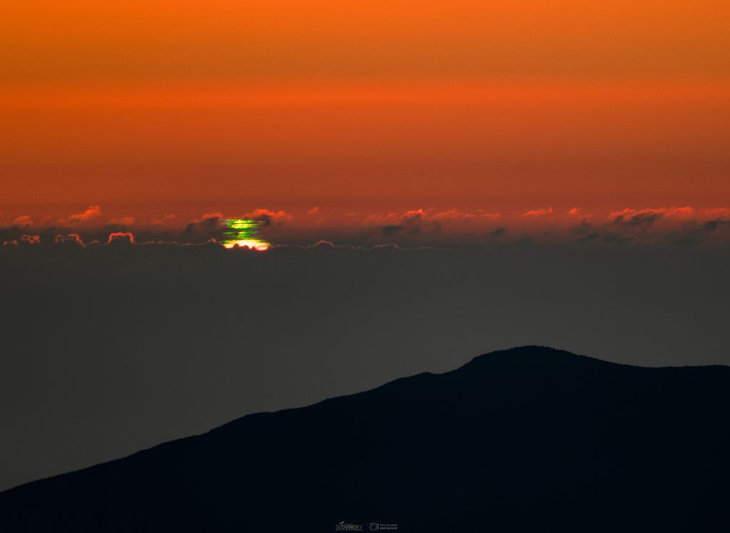 A Multiple Green Flash Sunset