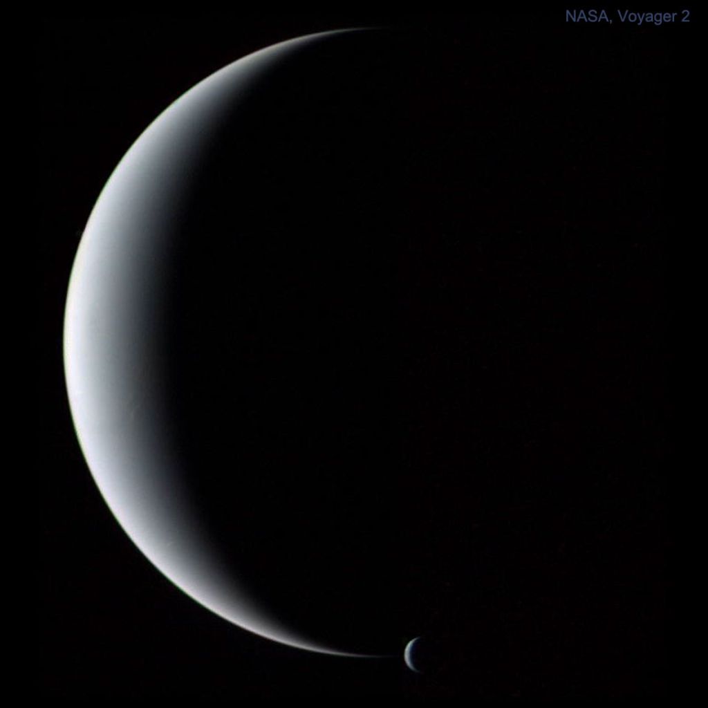 Crescent Neptune and Triton