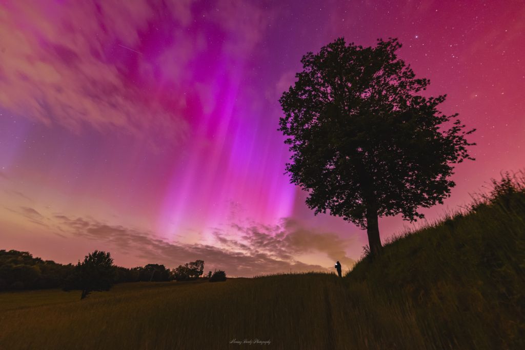 Red Aurora over Poland