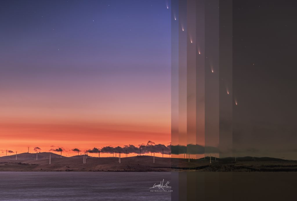 Comet A3 Through an Australian Sunrise