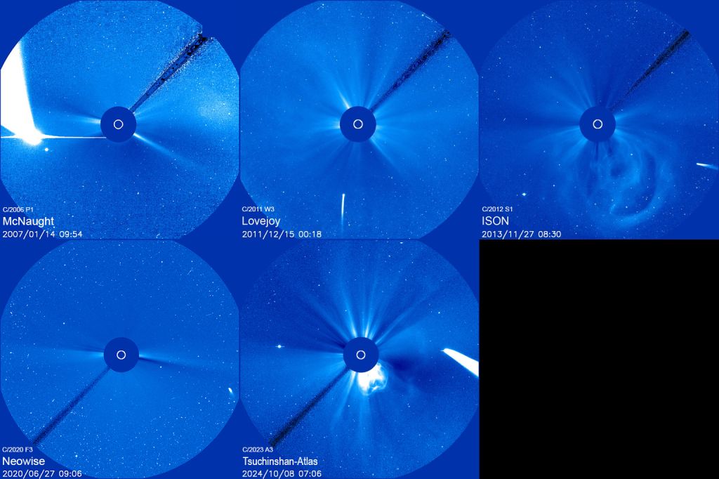 Five Bright Comets from SOHO