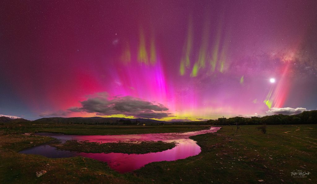 Colorful Aurora over New Zealand