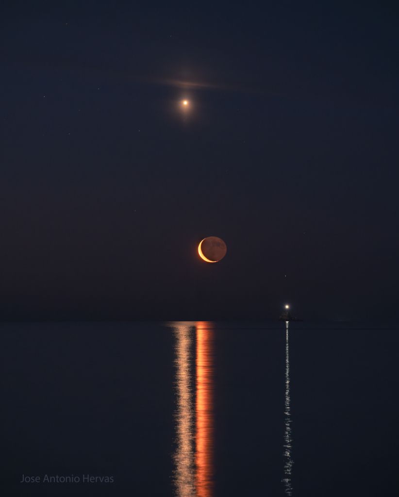 Lignes de planètes sur l'eau