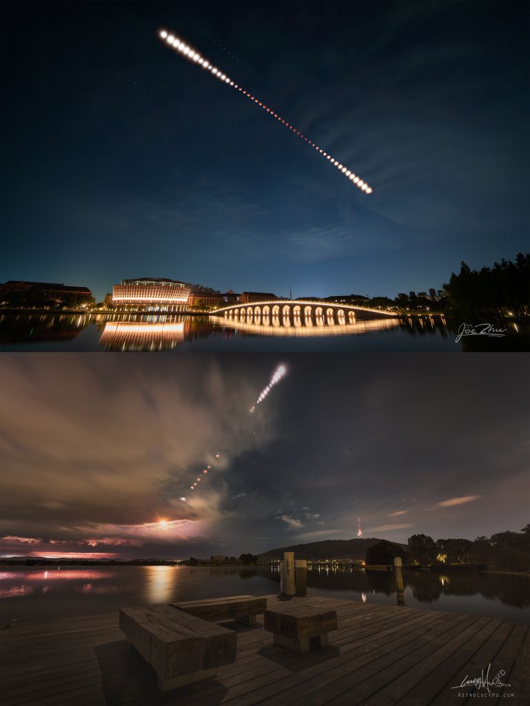 Lunar Eclipse in Two Hemispheres